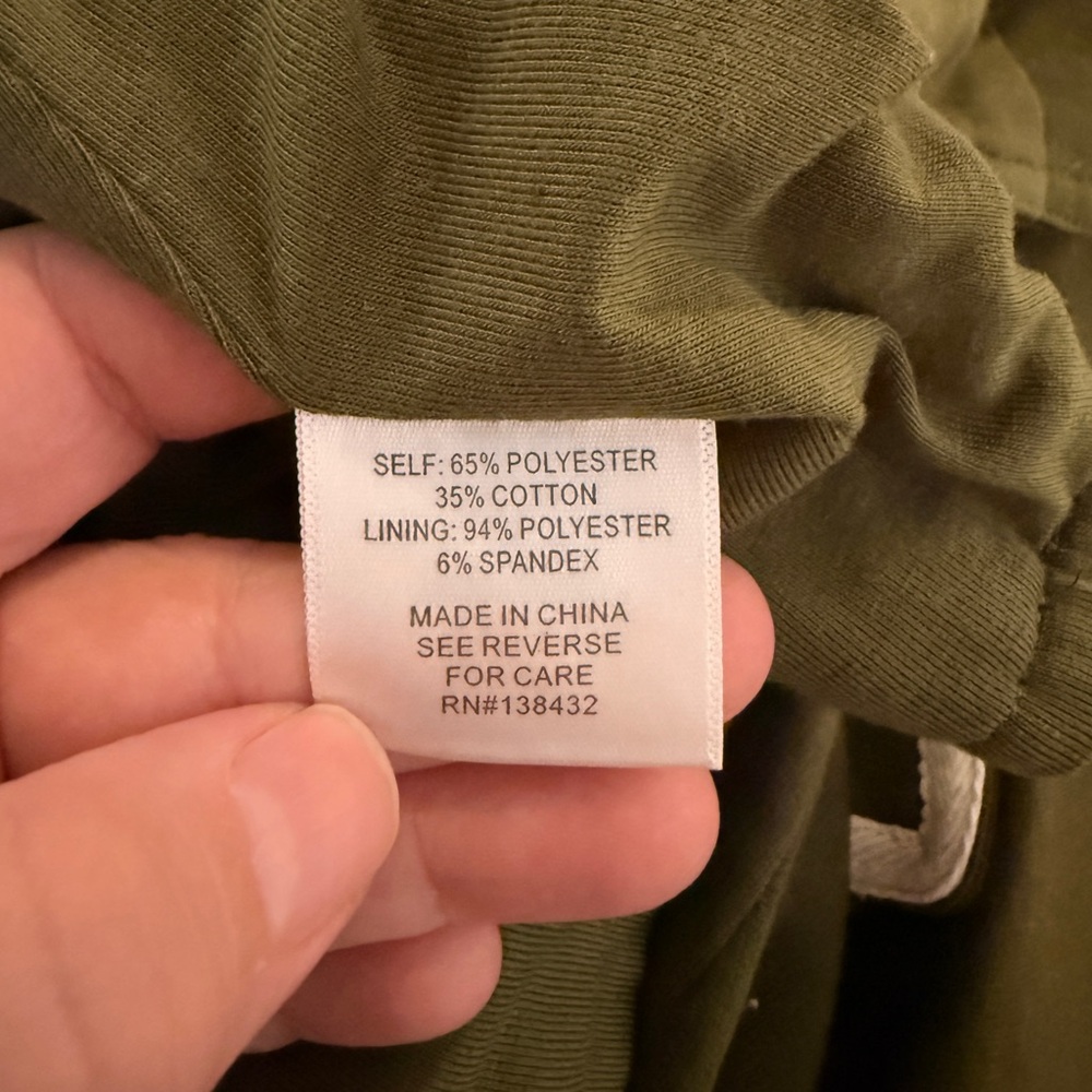 Modcloth NWOT Olive Green Blazer with White Piping Button and Pockets - Picture 6 of 6